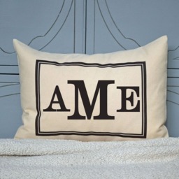 Personalized Pillow, Monogram, 4Th Anniv., Fiance Gift For Her, Mother's Day Gift, Engagement, Newlywed Cotton Anniversary, 2nd Anniv - thumbnail 2