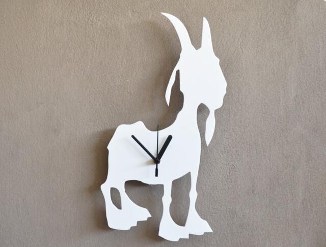 Goat - Silhouette Wall Clock - image 1