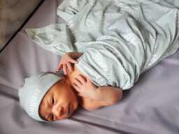 Personalized Baby Name Swaddle, Gift, Custom Coming Home, Gender Neutral Hospital Blanket, Shower Js14 - thumbnail 1