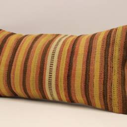 Designer Pillow, 12x24 Pillow Cover, Turkish Kilim Ethnic Decorative Throw, Boho Accent Pillow, Cushion Cover 4Oaf-464 - thumbnail 3