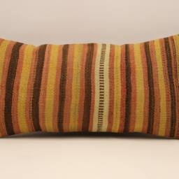 Designer Pillow, 12x24 Pillow Cover, Turkish Kilim Ethnic Decorative Throw, Boho Accent Pillow, Cushion Cover 4Oaf-464 - thumbnail 2