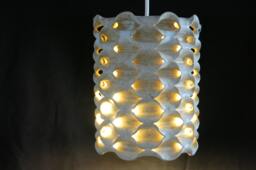 Hand Crafted Danish Ceramic Stoneware Cylindrical Hanging Lamp - thumbnail 1