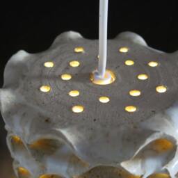Hand Crafted Danish Ceramic Stoneware Cylindrical Hanging Lamp - thumbnail 3