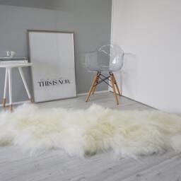Genuine Icelandic Sheepskin Double Rug Creamy White, Ethically Sourced - thumbnail 2