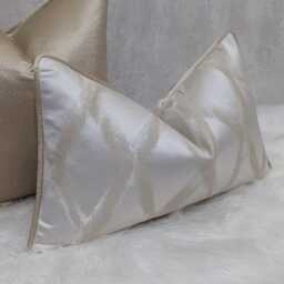 Ivory Champagne Gold Cushion Cover New Home Style Diamond Design Fabric Luxury Designer Handmade Pillow Sham Throw Rectangular - thumbnail 3