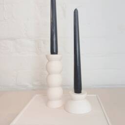 Bubble Style Tall Concrete Candle Holder - Jesmonite Candlestick Taper Modern Accessories Wedding Gift - thumbnail 2