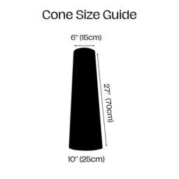 Neo Impression Extra Tall Cone Shaped Table Lampshade, Slim, Retro Geometric - thumbnail 3