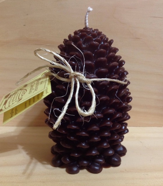 Scented Blue Spruce Beeswax Pinecone Candle, 5.25 - image 1