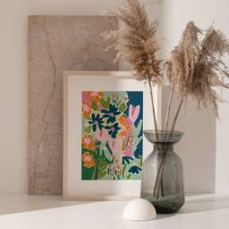 A3-A4-A5 -Floral Abstract Art Print -Colourful Nature - Floral Illustration -Bedroom Wall Unframed -Abstract Botanical - thumbnail 3