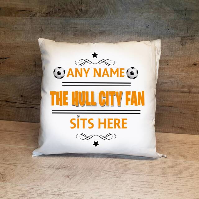 Personalised Hull City Fan Cushion. With Any Name. Football Fan Cushion Fc Personalised Gift