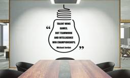 Teamwork Quote Vinyl Wall Decal Office Decor, Motivational Art 2398Re - thumbnail 1