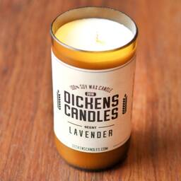 Beer Bottle Candle - Lavender 100% Soy Wax Scented Handmade & Recycled Made By Hand in Illinois, Usa - thumbnail 3