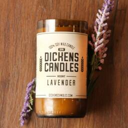 Beer Bottle Candle - Lavender 100% Soy Wax Scented Handmade & Recycled Made By Hand in Illinois, Usa - thumbnail 2