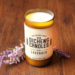 Beer Bottle Candle - Lavender 100% Soy Wax Scented Handmade & Recycled Made By Hand in Illinois, Usa - thumbnail 1