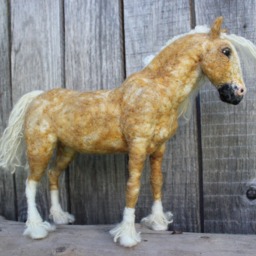 Horse Sculpture Needle Felted Animals Art Original - thumbnail 4