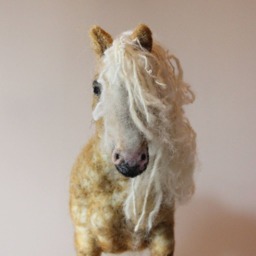Horse Sculpture Needle Felted Animals Art Original - thumbnail 3