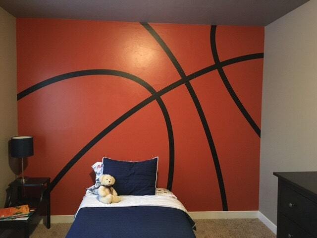 Basketball Stripes Vinyl Wall Decal Sports Decor Im023 - image 1
