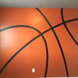 Basketball Stripes Vinyl Wall Decal Sports Decor Im023 - thumbnail 2
