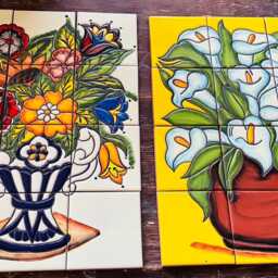 12 Pieces Mexican Tile Wall Mural - thumbnail 2