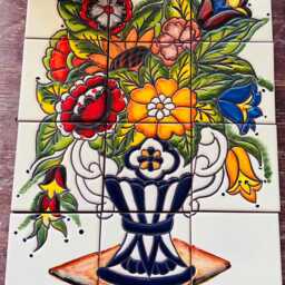 12 Pieces Mexican Tile Wall Mural - thumbnail 3