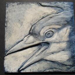 Bluejay Framed Colorful Art Tile - thumbnail 4