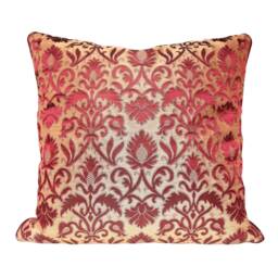 Throw Pillow Case Antique Red & Gold Silk Broccatelle Luigi Bevilacqua Fabric Rinascimento Pattern - Made in Italy