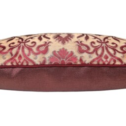 Throw Pillow Case Antique Red & Gold Silk Broccatelle Luigi Bevilacqua Fabric Rinascimento Pattern - Made in Italy - thumbnail 4