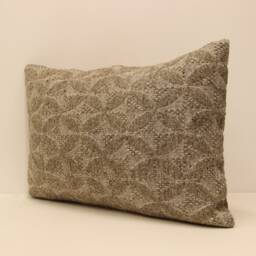 Textile Lumbar Pillowcover, 16x24 Turkish Textile Cushion, Hand Made Decorative Home Design, Throw Pillow Case Sofa Pillow, 4Kaf-84 - thumbnail 3