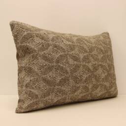 Textile Lumbar Pillowcover, 16x24 Turkish Textile Cushion, Hand Made Decorative Home Design, Throw Pillow Case Sofa Pillow, 4Kaf-84 - thumbnail 2