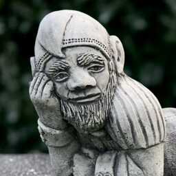 Stone Laying Gnome Statue Relaxing Sculpture Cement Troll Figurine Outdoor Pixie Ornament Gnome Lover Gift Handmade Yard Art - thumbnail 2