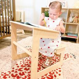 Montessori Toddler Desk - Solid Baltic Birch Kids Furniture Usa - thumbnail 2