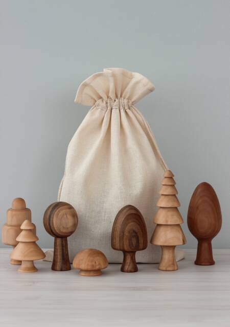 Wooden Forest Trees Toddler Toys For Woodland Baby Shower Educational Toys, Montessori Materials Kids From Ukraine Shops - image 1
