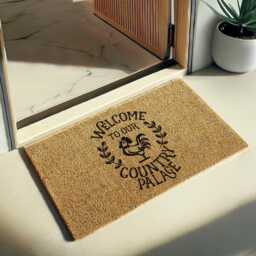 Welcome To Our Country Palace Doormat - Funny Farmhouse Mat, Rustic Chic Entry Rug, Whimsical Gift, Royal Home Decor - thumbnail 3