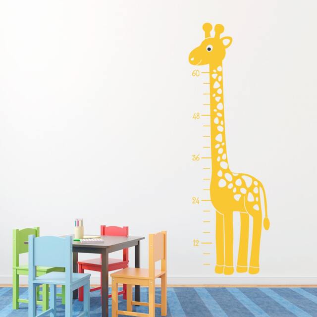 Giraffe Growth Chart Wall Decal Kids Room Decor - image 1