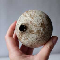 Small Stoneware Bud Vase - Minimalist Pottery, Modern Home Decor - thumbnail 3