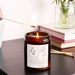 Personalised 16Th Birthday Candle Gift Soy Wax Apothecary Jar - thumbnail 1