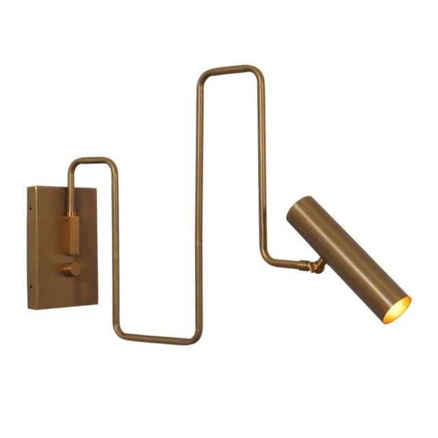 Modern Brass Adjustable Wall Sconce - Mid-Century Style Lamp - image 1