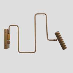 Modern Brass Adjustable Wall Sconce - Mid-Century Style Lamp - thumbnail 2