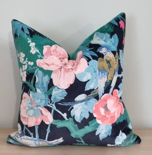 Linwood Omega Prints On The River Aqua & Velvet Cushion Cover 45x45 cm - image 1