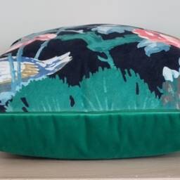 Linwood Omega Prints On The River Aqua & Velvet Cushion Cover 45x45 cm - thumbnail 2