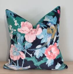 Linwood Omega Prints On The River Aqua & Velvet Cushion Cover 45x45 cm - thumbnail 1