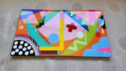 Handcrafted Colorful Resin Wall Art, Abstract Epoxy Decor - 45.5'' X 25'' - thumbnail 1