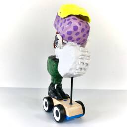 Abstract Car Sculpture Handmade Paper Clay Art Object - thumbnail 3