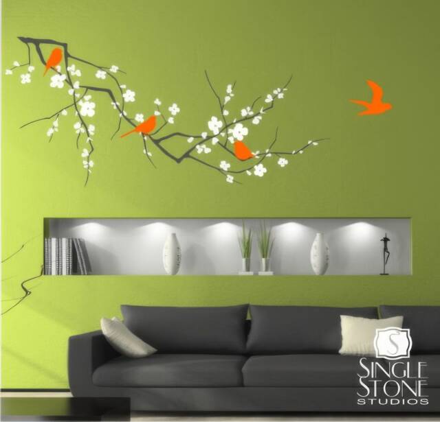 Tree Wall Decal Cherry Blossom Branch - 3 Colors Sticker Art Custom Home Decor - image 1
