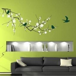 Tree Wall Decal Cherry Blossom Branch - 3 Colors Sticker Art Custom Home Decor - thumbnail 3
