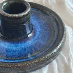 Sea Fever Candlestick Set, Blue Candle Gift Homeware, Boho Home Decor, Speckled Stick Holder - thumbnail 4