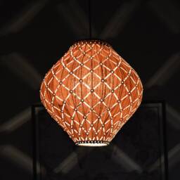 Lighting-Galaxy Onion Pendant Light-Walnut Veneer-Chandelier-Wood Light-Ceiling Light