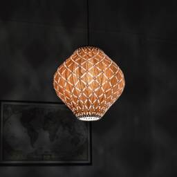 Lighting-Galaxy Onion Pendant Light-Walnut Veneer-Chandelier-Wood Light-Ceiling Light - thumbnail 3