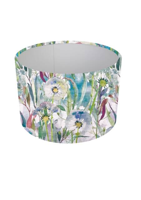 Floral Drum Lampshade, Scatterbrook Flowers, Handmade Table/Ceiling Light - image 1