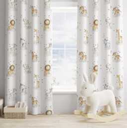 Cute Safari Animal Curtains, Blackout Or Non Blackout, Curtains With Eyelets, Pencil Pleat Rod Pocket, Home Decor